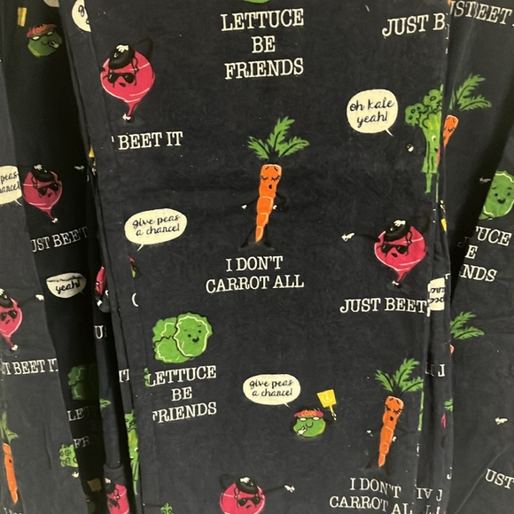 NWT PJ Salvage Size M Veggie Puns Flannel PJ Set *Price Firm* - Picture 4 of 4